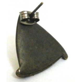 PYRAMID OF LOVE Waternelon Red Earrings Stud - Push Back - Classy Triangle - Women P4